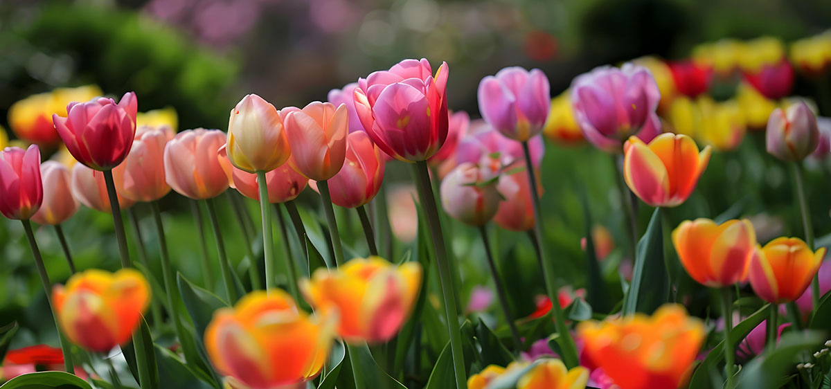 kolorowe niebieskie tulipany białe tulipany fioletowe tulipany czerwone tulipany różowe tulipany